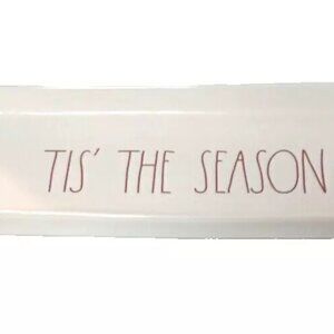 Rae Dunn‘Tis The Season holiday Platter 15' X '6 red and white cookie dessert
